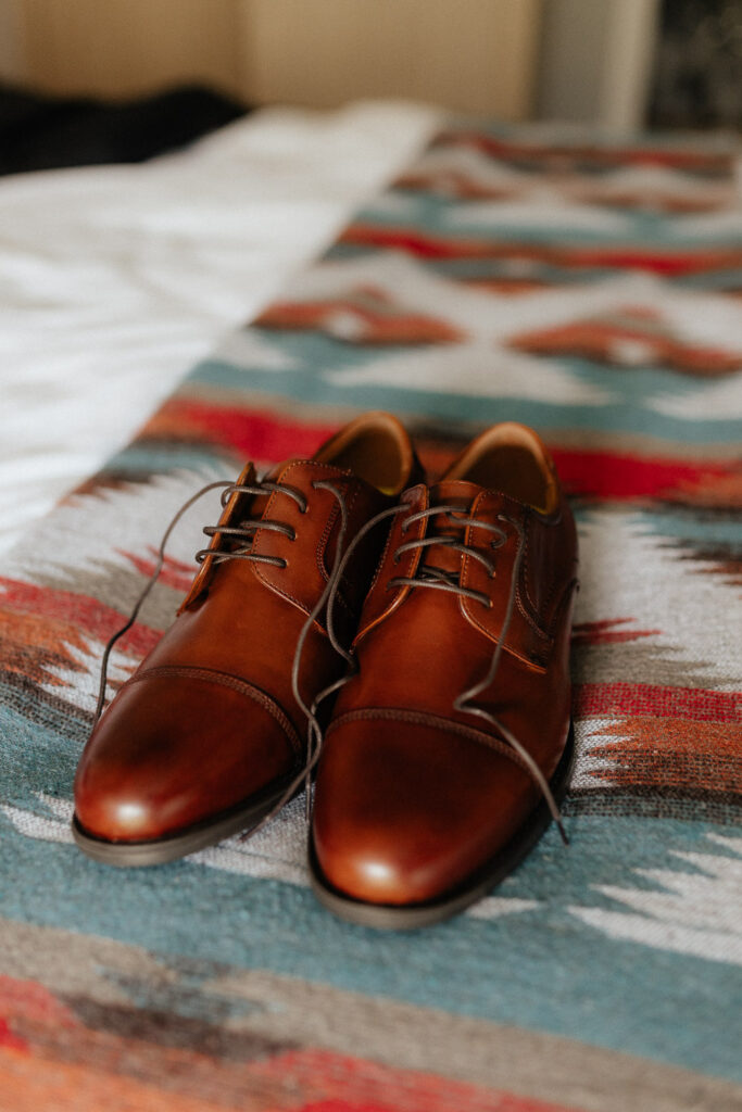 brown groom wedding shoes