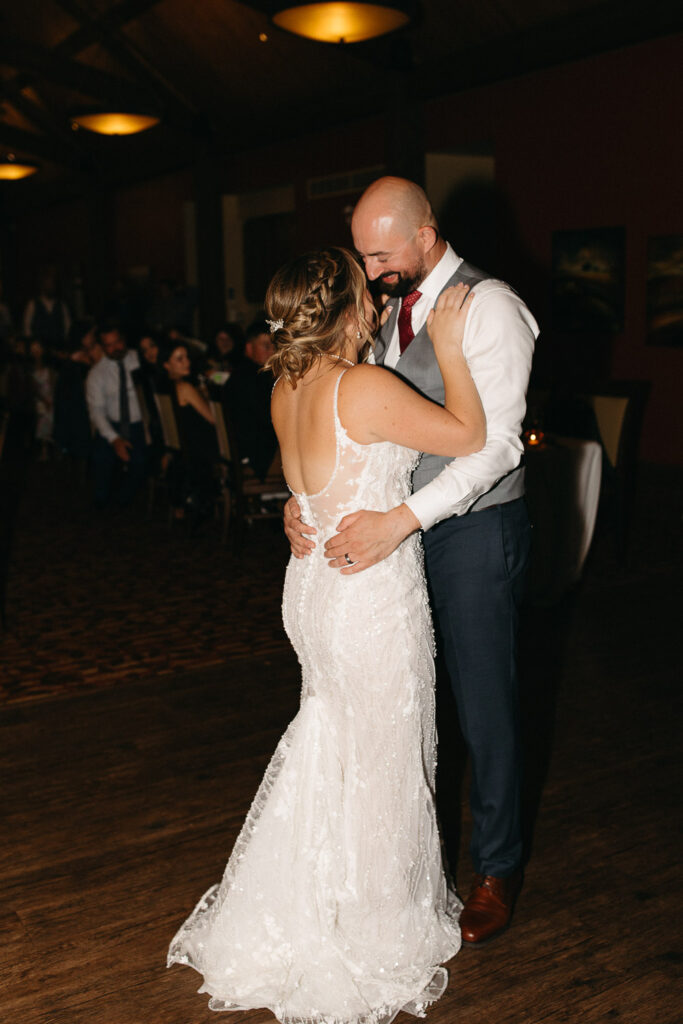 first dance at stewart creek in canmore, alberta